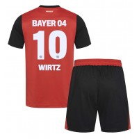 Bayer Leverkusen Florian Wirtz #10 Heimtrikotsatz Kinder 2024-25 Kurzarm (+ Kurze Hosen)